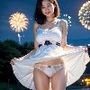 女子大生湖畔花火大会サマードレスパンチラ画像集
