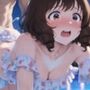 水着な女の子とナイトプールで・・・