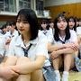 ローアングルカメラ 盗撮 全校集会 体育館 学生 制服少女 青春 日常