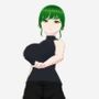 グリーンヘアーのツンデレ美女（セリフなし 3DCGモデル イラスト集）